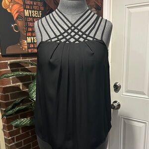 Torrid Black Strappy Blouse